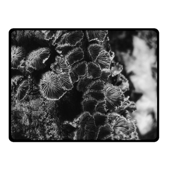 Tree Fungus Branch Vertical High Contrast Double Sided Fleece Blanket (Small) 