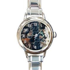 Tree Fungus Branch Vertical Round Italian Charm Watch by okhismakingart