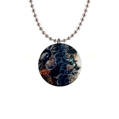 Tree Fungus Branch Vertical 1  Button Necklace by okhismakingart