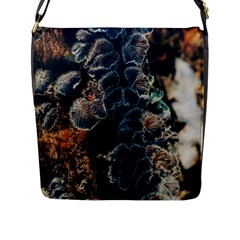 Tree Fungus Branch Vertical Flap Closure Messenger Bag (l) by okhismakingart