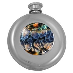 Tree Fungus Branch Round Hip Flask (5 Oz) by okhismakingart