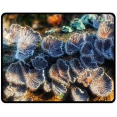 Tree Fungus Branch Double Sided Fleece Blanket (medium)  by okhismakingart