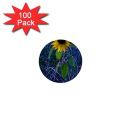 Blue Sunflower 1  Mini Buttons (100 Pack)  by okhismakingart