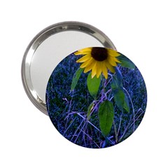 Blue Sunflower 2 25  Handbag Mirrors by okhismakingart