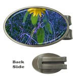 Blue Sunflower Money Clips (Oval)  Front