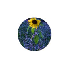 Blue Sunflower Golf Ball Marker by okhismakingart