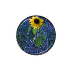 Blue Sunflower Hat Clip Ball Marker by okhismakingart