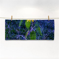 Blue Sunflower Hand Towel by okhismakingart