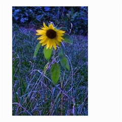 Blue Sunflower Small Garden Flag (two Sides) by okhismakingart