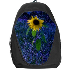 Blue Sunflower Backpack Bag by okhismakingart