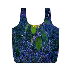 Blue Sunflower Full Print Recycle Bag (m) by okhismakingart