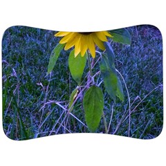 Blue Sunflower Velour Seat Head Rest Cushion by okhismakingart