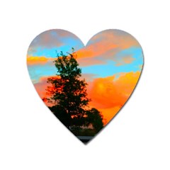 Neon Landscape Heart Magnet by okhismakingart