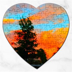 Neon Landscape Jigsaw Puzzle (heart) by okhismakingart