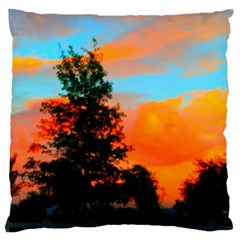 Neon Landscape Large Cushion Case (two Sides) by okhismakingart