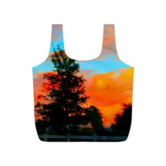 Neon Landscape Full Print Recycle Bag (s) by okhismakingart