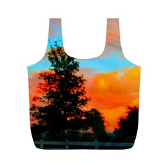 Neon Landscape Full Print Recycle Bag (m) by okhismakingart