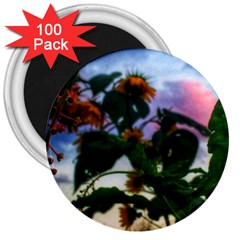 Sunflowers And Wild Weeds 3  Magnets (100 Pack) by okhismakingart