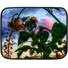 Sunflowers And Wild Weeds Double Sided Fleece Blanket (mini)  by okhismakingart