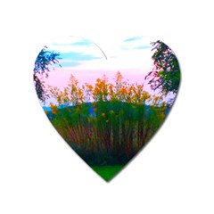 Field Of Goldenrod Heart Magnet by okhismakingart