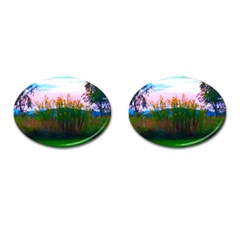 Field Of Goldenrod Cufflinks (oval) by okhismakingart