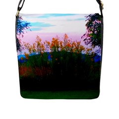 Field Of Goldenrod Flap Closure Messenger Bag (l) by okhismakingart