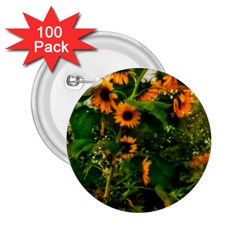 Sunflowers 2 25  Buttons (100 Pack)  by okhismakingart