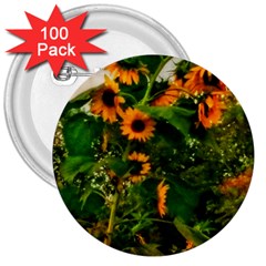 Sunflowers 3  Buttons (100 Pack)  by okhismakingart