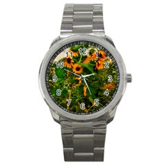 Sunflowers Sport Metal Watch by okhismakingart