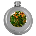 Sunflowers Round Hip Flask (5 oz) Front