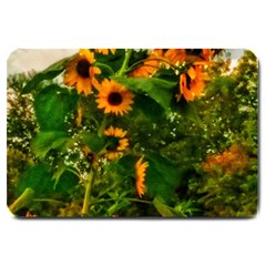 Sunflowers Large Doormat  by okhismakingart