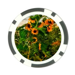 Sunflowers Poker Chip Card Guard by okhismakingart