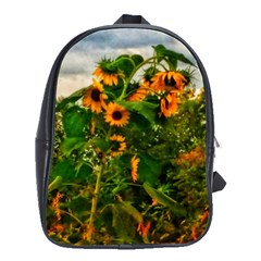 Sunflowers School Bag (large) by okhismakingart