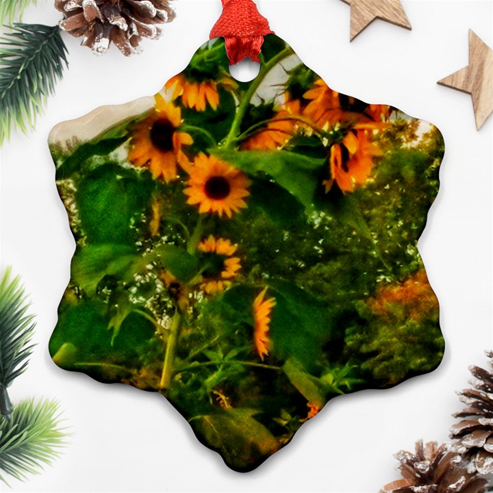 Sunflowers Ornament (Snowflake)