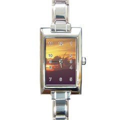 Early Sunset Rectangle Italian Charm Watch