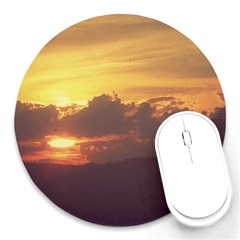 Early Sunset Round Mousepads by okhismakingart