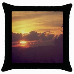 Early Sunset Throw Pillow Case (Black)