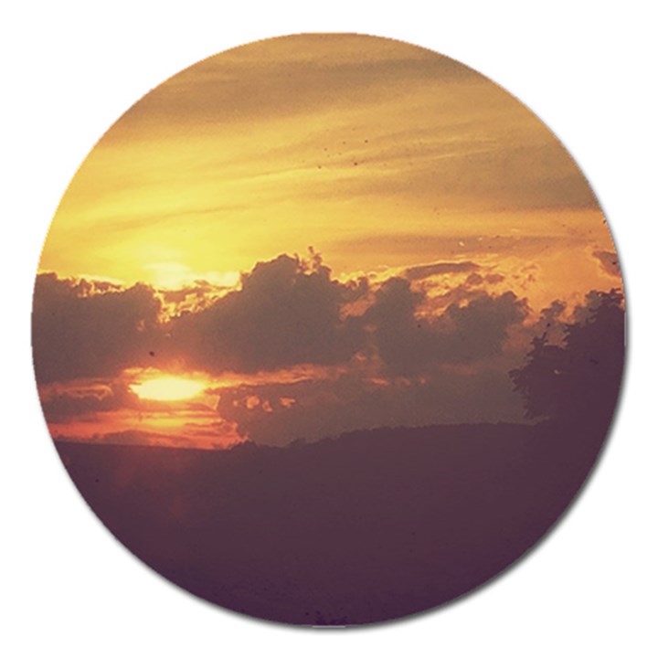 Early Sunset Magnet 5  (Round)