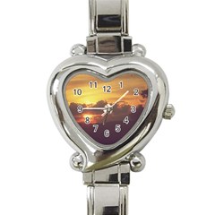 Early Sunset Heart Italian Charm Watch