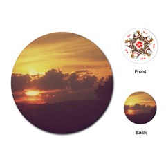 Early Sunset Playing Cards (Round)