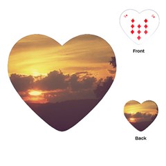 Early Sunset Playing Cards (heart) by okhismakingart