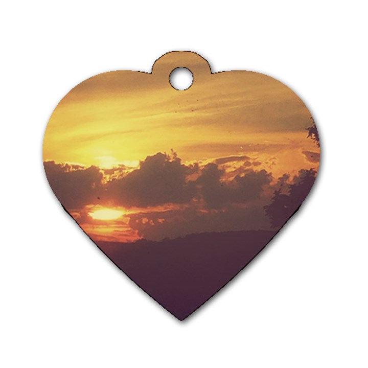 Early Sunset Dog Tag Heart (Two Sides)