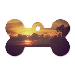 Early Sunset Dog Tag Bone (two Sides) by okhismakingart