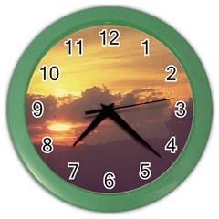 Early Sunset Color Wall Clock