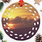 Early Sunset Ornament (Round Filigree) Front