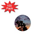 Sunflower Sunset 1  Mini Buttons (100 pack)  Front