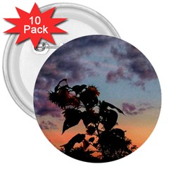 Sunflower Sunset 3  Buttons (10 Pack)  by okhismakingart