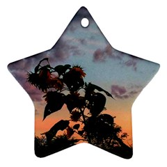 Sunflower Sunset Star Ornament (two Sides) by okhismakingart