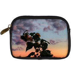 Sunflower Sunset Digital Camera Leather Case by okhismakingart