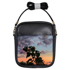 Sunflower Sunset Girls Sling Bag by okhismakingart